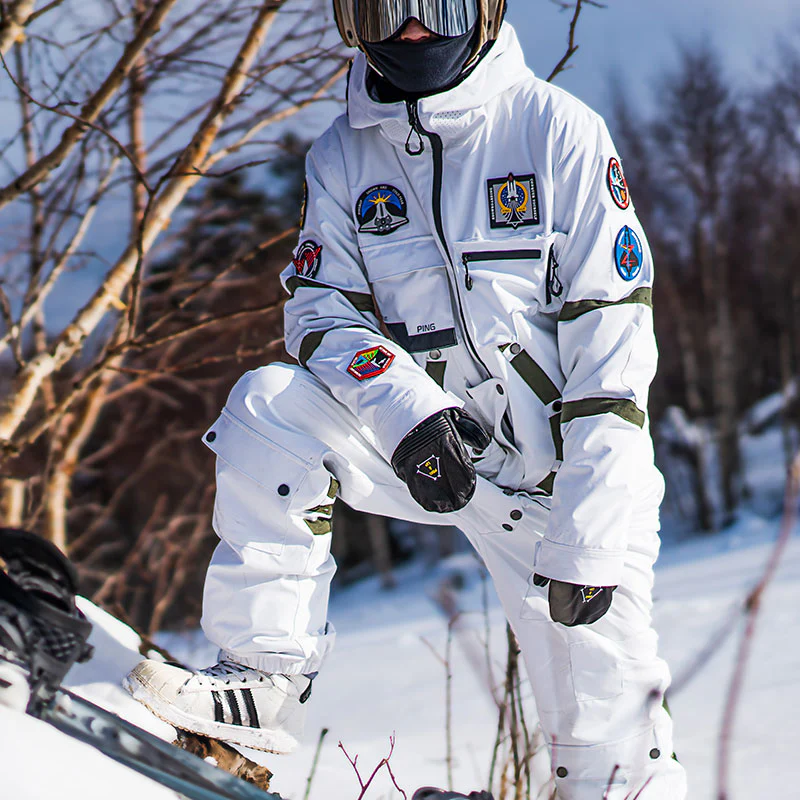 Men's PINGUP Nasa Space Station One Piece Snowboard Suits - Image 3