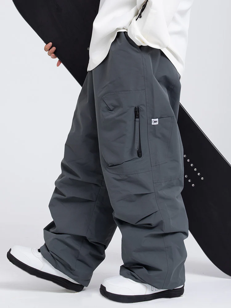 Men's Prime Mountain Baggy Snow Pants with Dual Side Cargo Pockets - Image 5