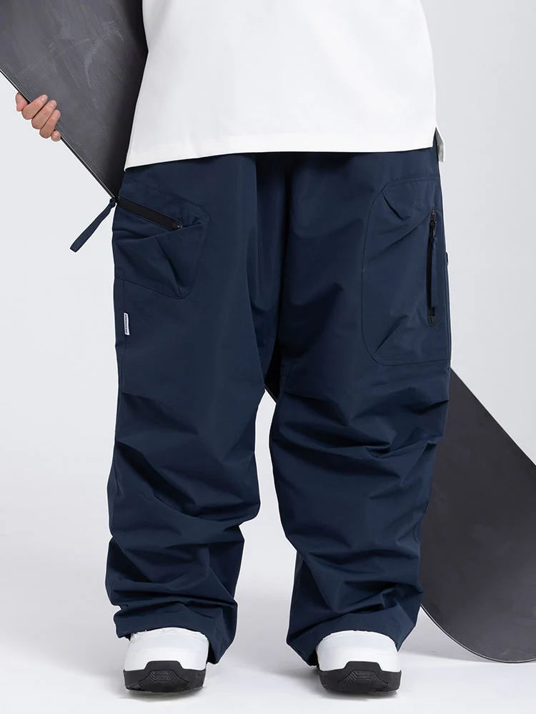 Men's Prime Mountain Baggy Snow Pants with Dual Side Cargo Pockets - Image 8