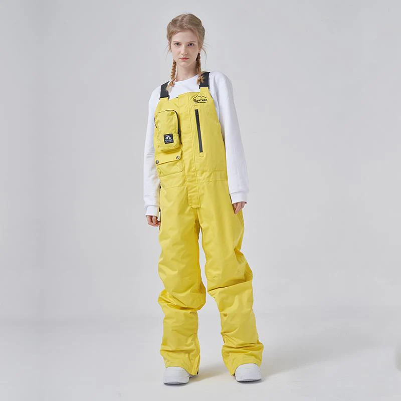 Men's RAWRWAR Ice Storm Pocket Solid Snow Bibs Pants - Image 4