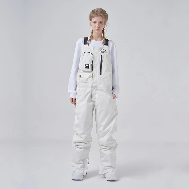 Men's RAWRWAR Ice Storm Pocket Solid Snow Bibs Pants - Image 6