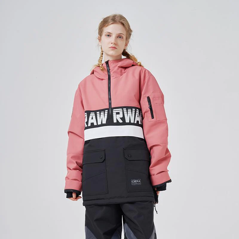 Men's RAWRWAR Powershot Cargo Half Zipper Snow Jacket with Removable Hem - Image 10