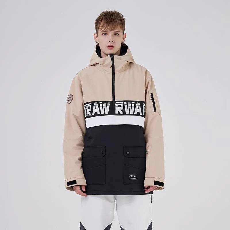 Men's RAWRWAR Powershot Cargo Half Zipper Snow Jacket with Removable Hem - Image 11