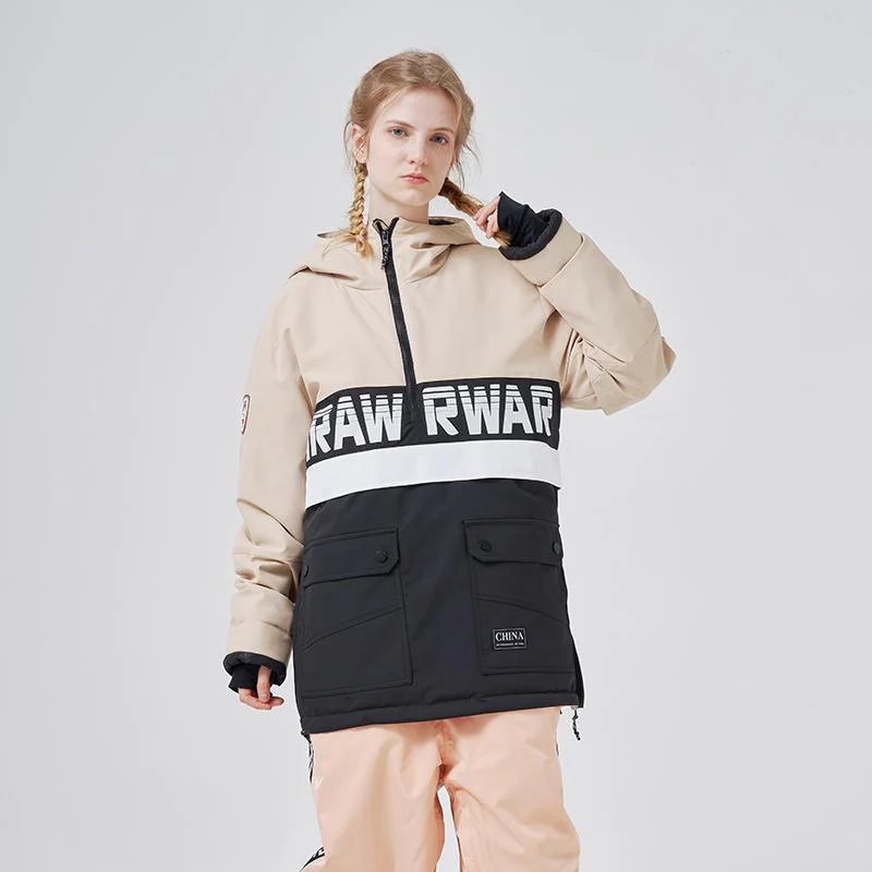 Men's RAWRWAR Powershot Cargo Half Zipper Snow Jacket with Removable Hem - Image 12