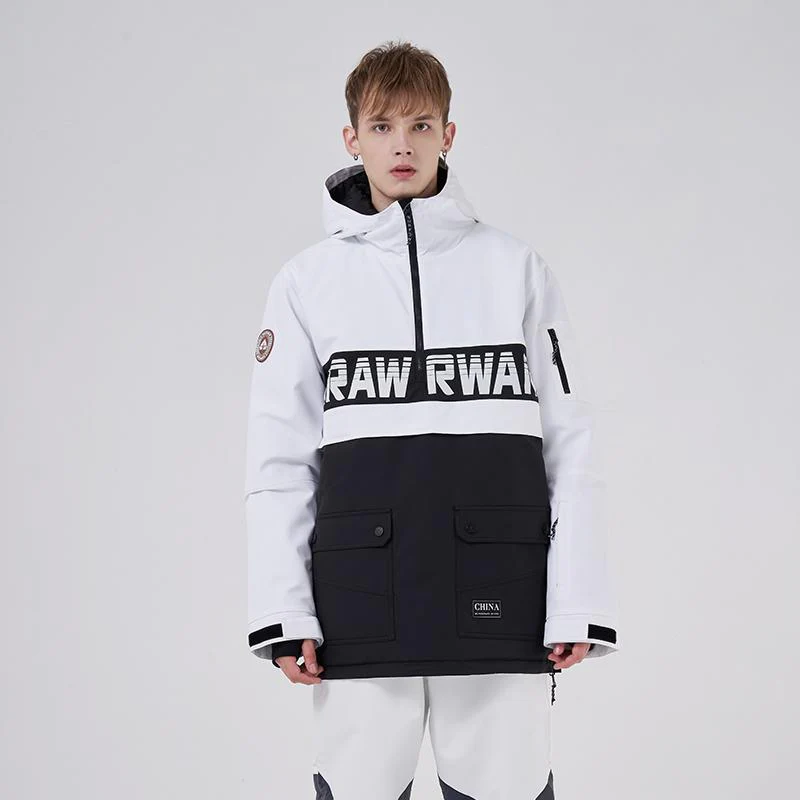 Men's RAWRWAR Powershot Cargo Half Zipper Snow Jacket with Removable Hem - Image 5