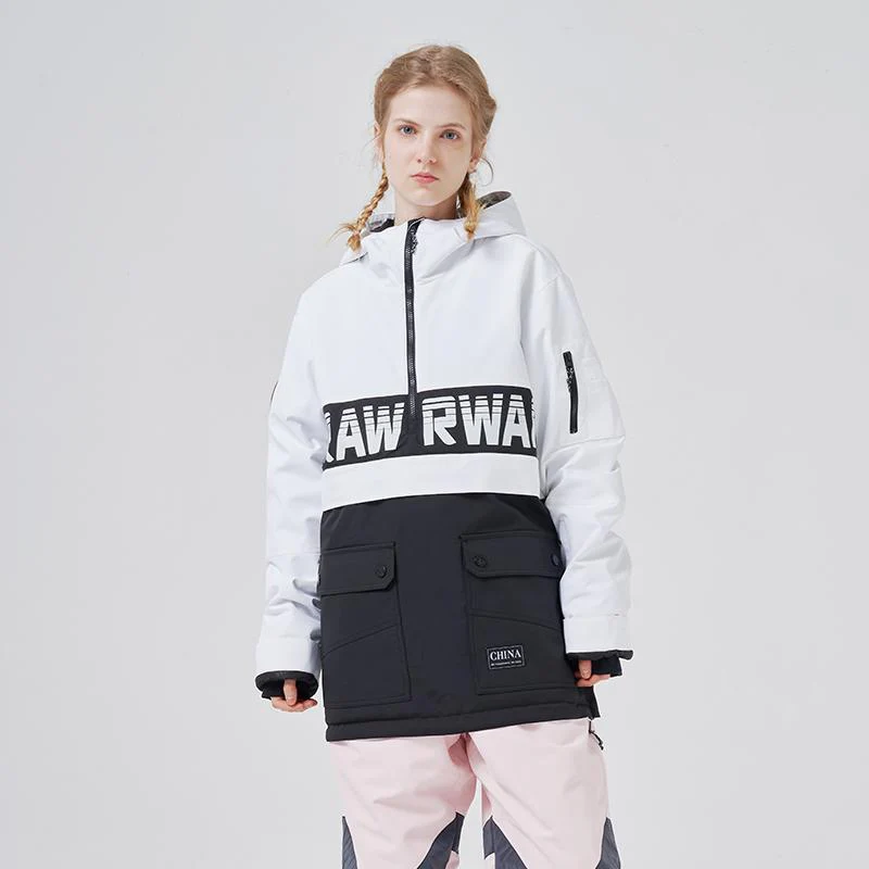 Men's RAWRWAR Powershot Cargo Half Zipper Snow Jacket with Removable Hem - Image 6