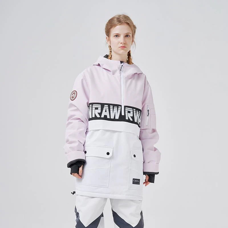 Men's RAWRWAR Powershot Cargo Half Zipper Snow Jacket with Removable Hem - Image 8