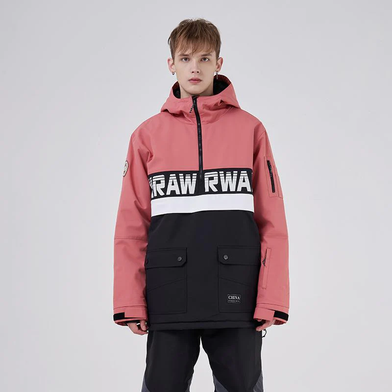 Men's RAWRWAR Powershot Cargo Half Zipper Snow Jacket with Removable Hem - Image 9