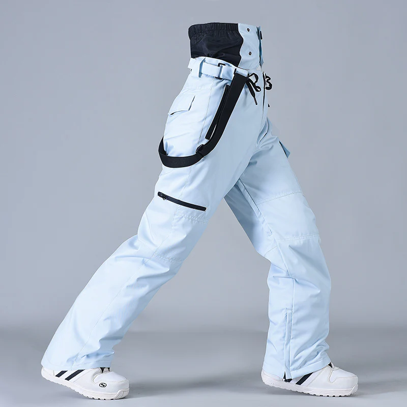 Men's RIIVIYELE Winter Mountain Snow Pants Ski Bibs - Image 10