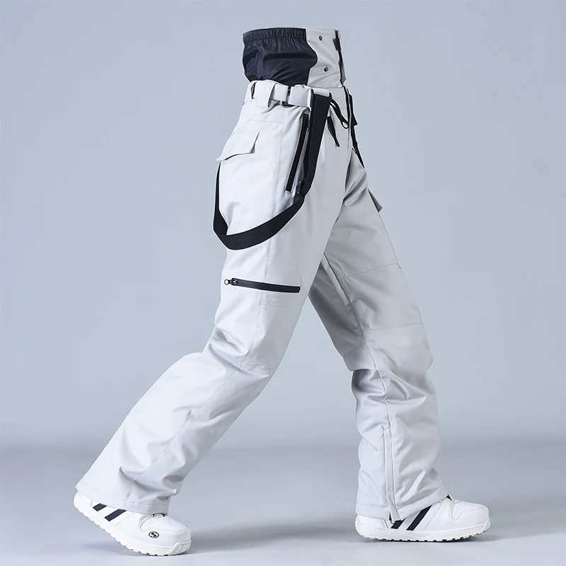 Men's RIIVIYELE Winter Mountain Snow Pants Ski Bibs - Image 6