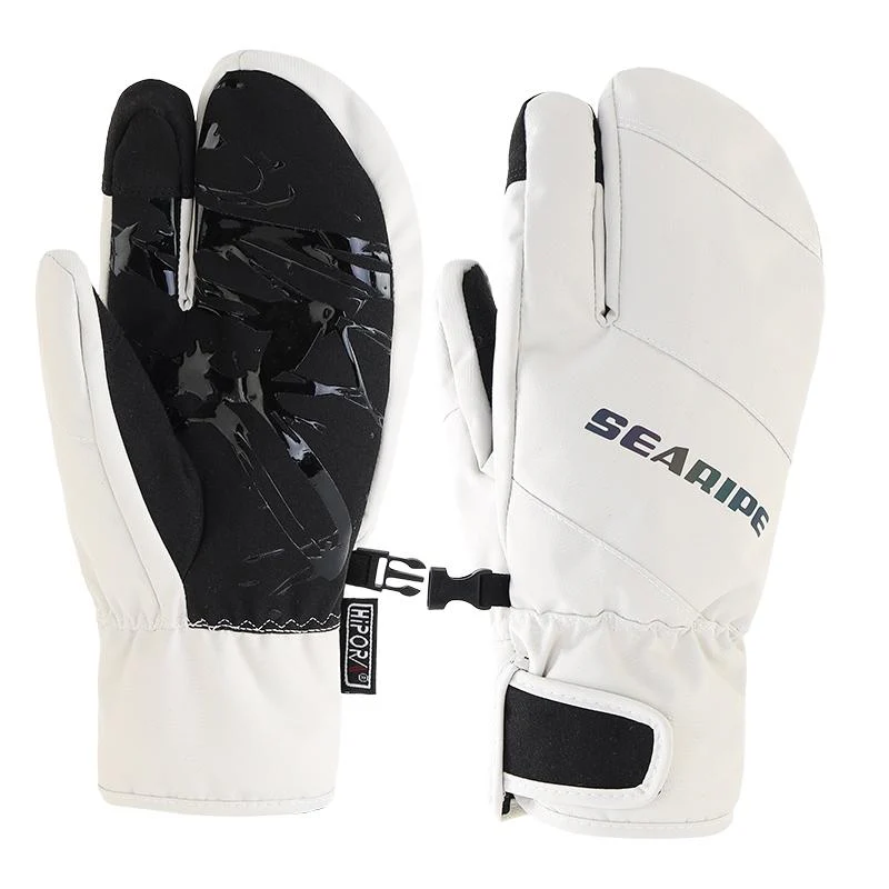 Men's Searipe Competitor Leather Kevlar Palm Snowboard Ski Gloves - Image 3