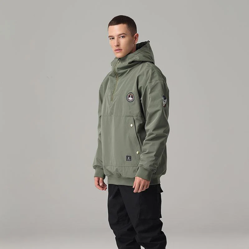 Men's Searipe Snow Addict Mountain Explorer Anorak Fleece Hoodies - Image 2