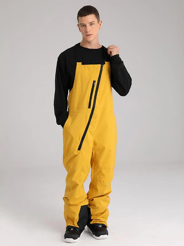 Men's Searipe Oblique Zipper Winter Crew Snow Pants Ski Bibs - Image 10