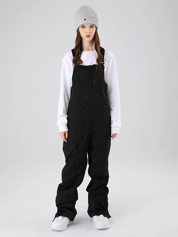 Men's Searipe Oblique Zipper Winter Crew Snow Pants Ski Bibs - Image 4