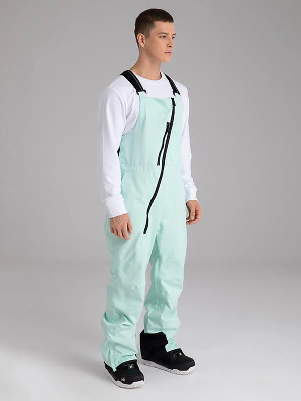 Men's Searipe Oblique Zipper Winter Crew Snow Pants Ski Bibs - Image 5