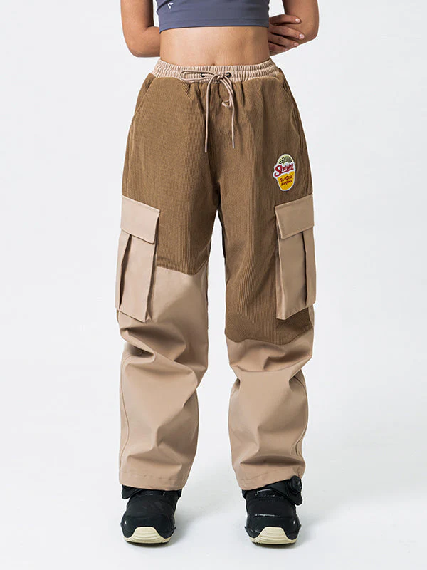 Men's Snowall Winter Warm Waterproof Hip-hop Snowboard Pants Corduroy - Image 3