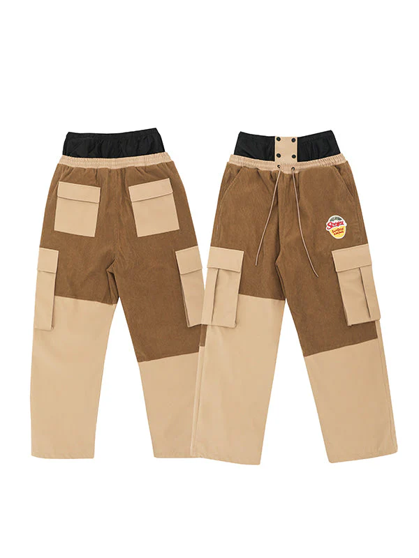 Men's Snowall Winter Warm Waterproof Hip-hop Snowboard Pants Corduroy - Image 4