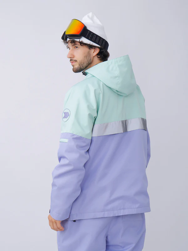 Men's Snowverb Alpine Ranger Colorblock Anorak Snowboard Jacket - Image 11