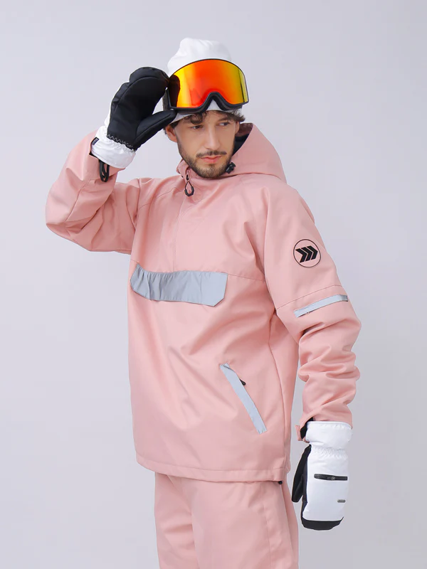 Men's Snowverb Alpine Ranger Colorblock Anorak Snowboard Jacket - Image 4