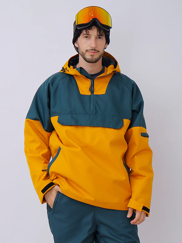 Men's Snowverb Alpine Ranger Colorblock Anorak Snowboard Jacket - Image 5
