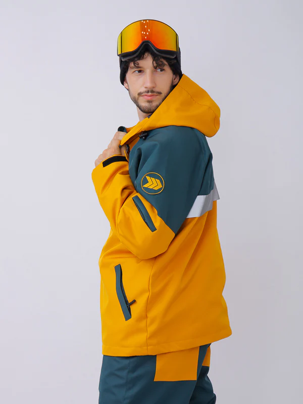 Men's Snowverb Alpine Ranger Colorblock Anorak Snowboard Jacket - Image 6