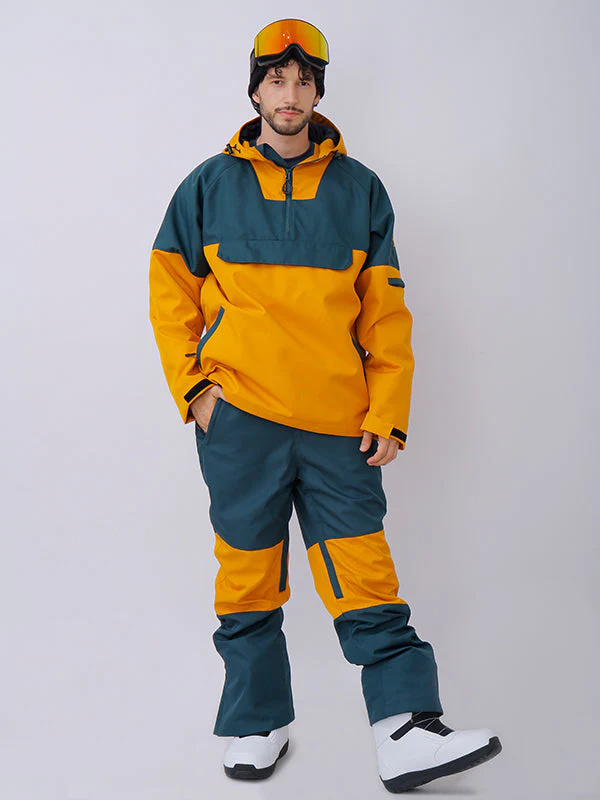 Men's Snowverb Alpine Ranger Colorblock Anorak Snowboard Jacket - Image 7