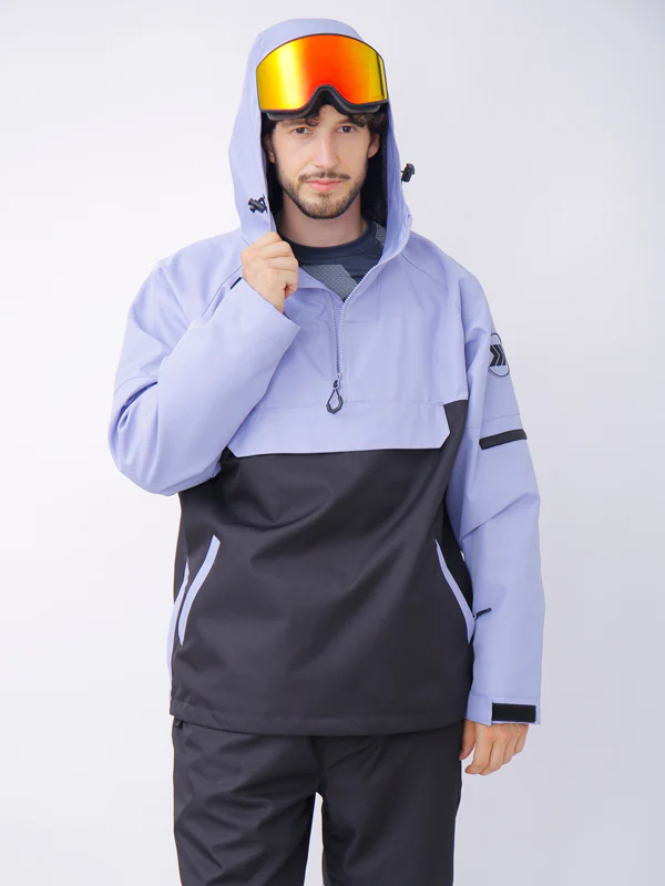 Men's Snowverb Alpine Ranger Colorblock Anorak Snowboard Jacket - Image 8