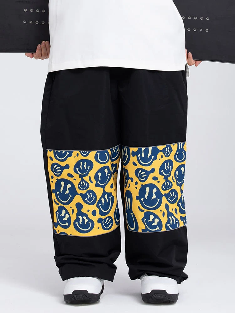 Men's Swaggy Knee Reflective Graphic Panel Cargo Snow Pants - Image 4