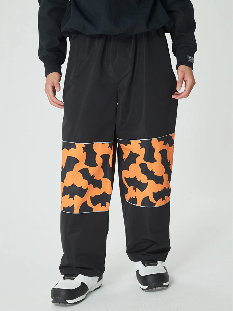 Men's Swaggy Knee Reflective Graphic Panel Cargo Snow Pants - Image 8