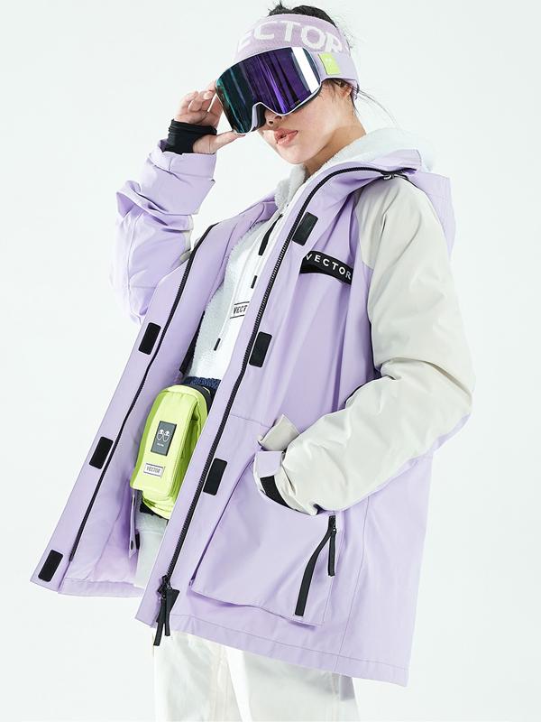 Men's Vector Winter Invitation Reflective Colorblock Snow Jacket - Image 6