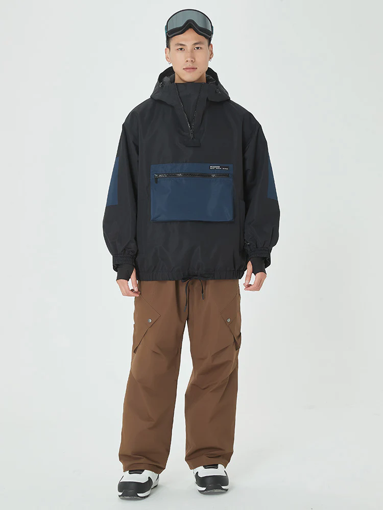 Men's Winter Bomber Baggy Snow Jacket with Swag Cargo Pockets Snowboard Pants - Image 5