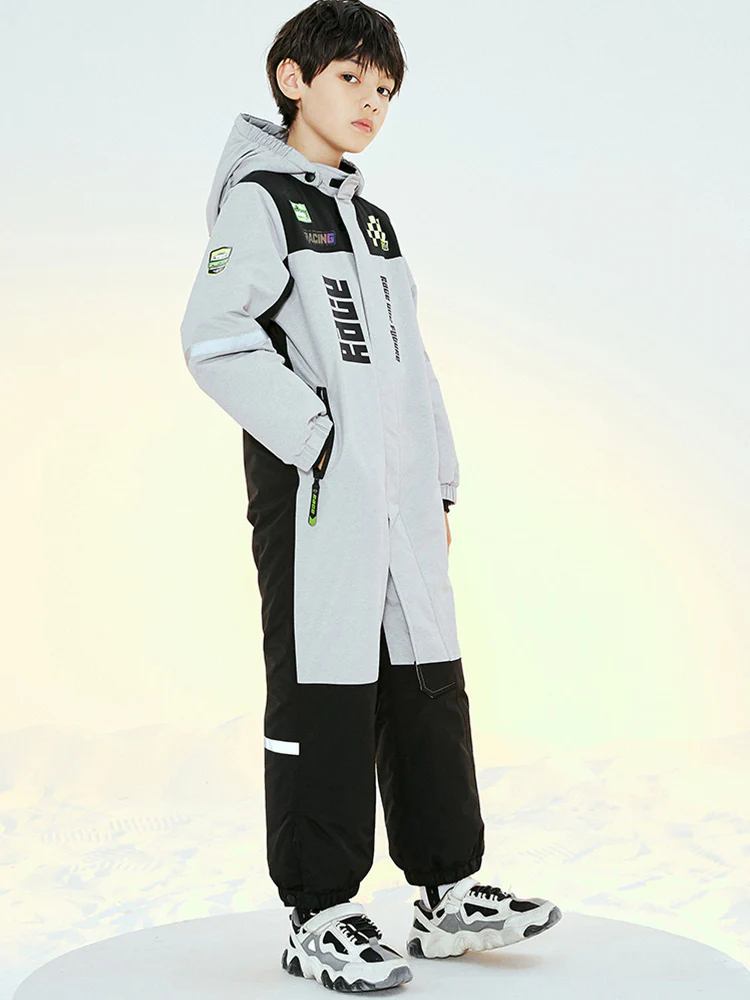 Nandn Kids Unisex Winter Alpine Adventure Waterproof One Piece Snowsuits - Image 6