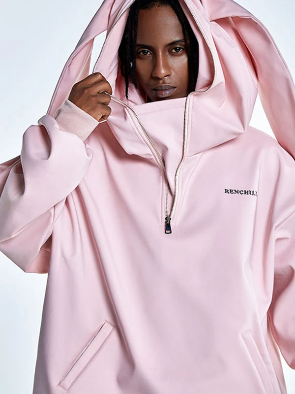 RenChill Unisex Bunny Rabbit Baggy Snow Hoodie - Long Ears Decoration - Image 3