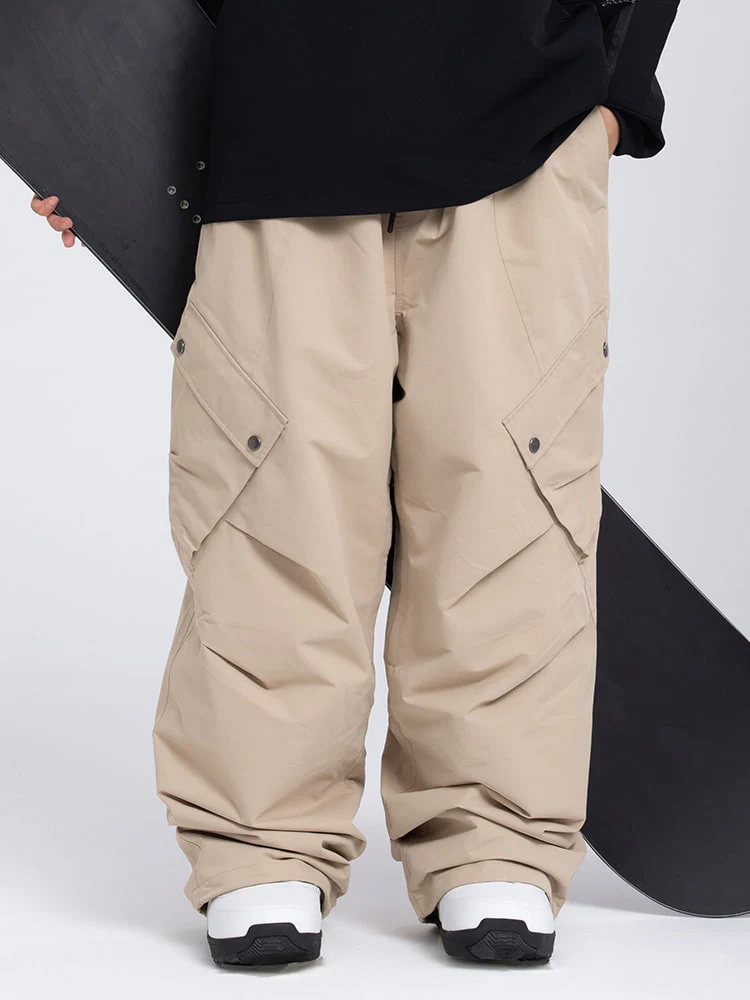 Women's Mountain Chill Swag Cargo Pockets Baggy Snow Pants - Image 4