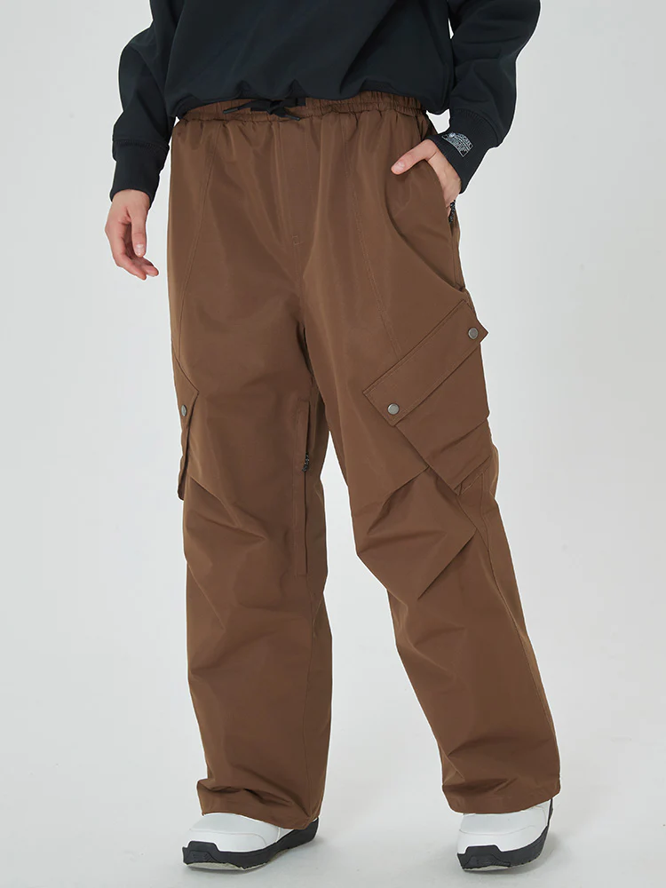 Women's Mountain Chill Swag Cargo Pockets Baggy Snow Pants - Image 5