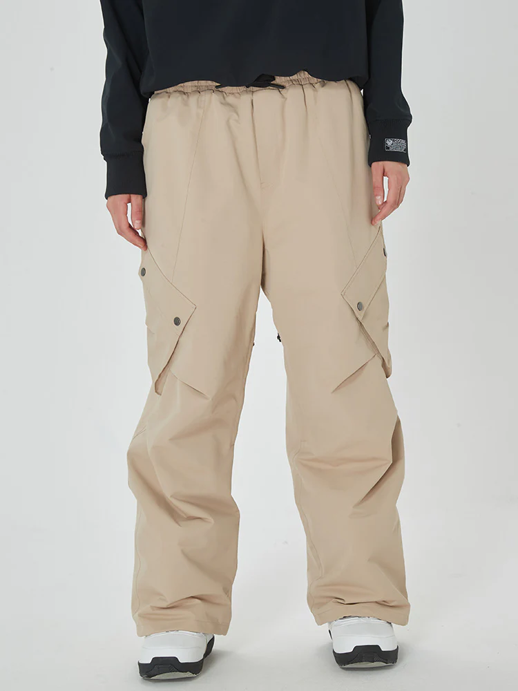 Women's Mountain Chill Swag Cargo Pockets Baggy Snow Pants - Image 9