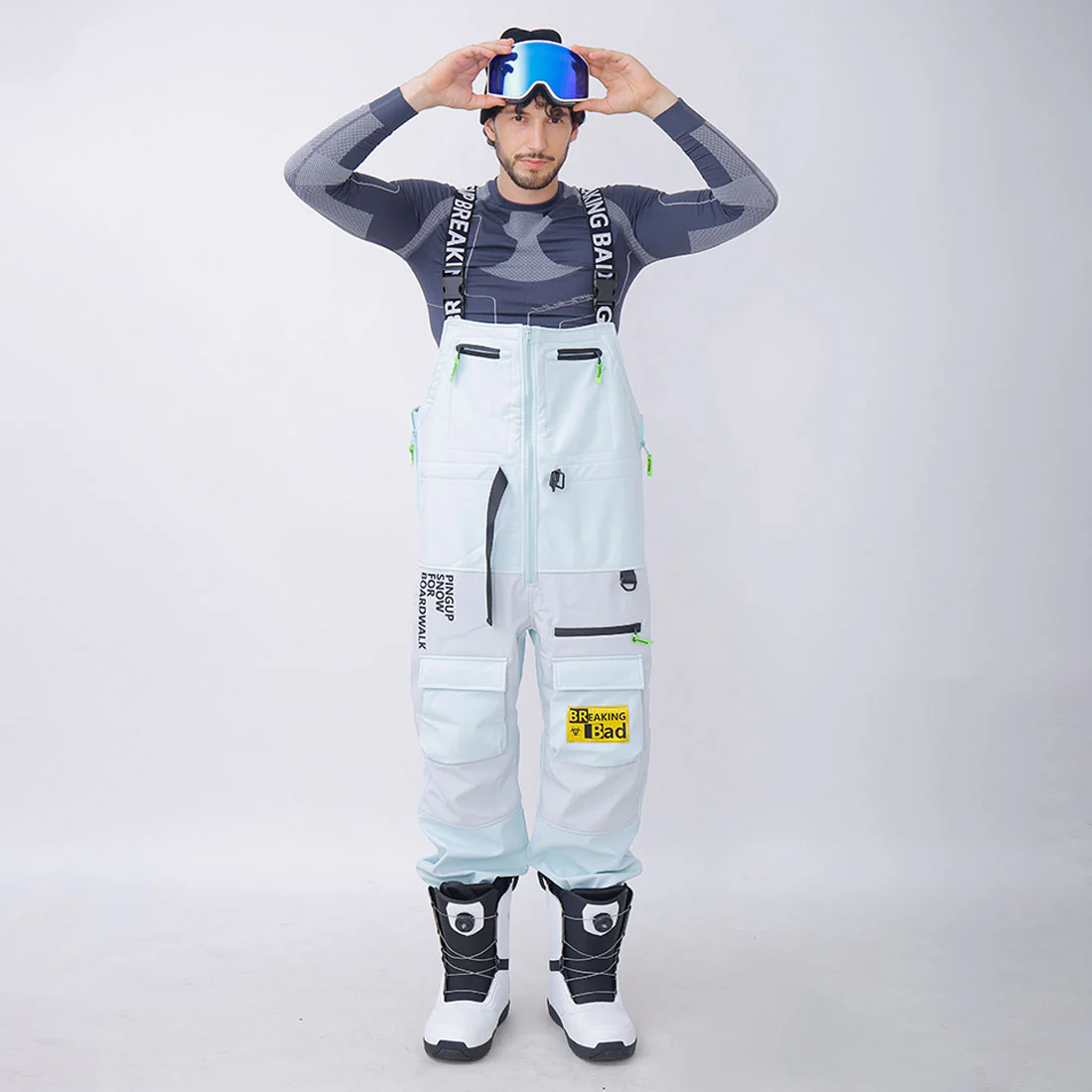 Snowverb Women's Windblock Tech Waterproof Bad Breaking Pro Snow Pants Bibs - Image 6