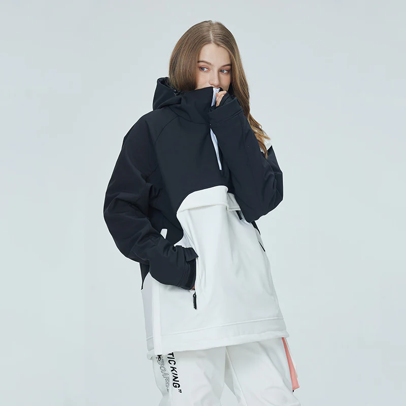 Women's Arctic Queen Mountain Star Color Block Anorak Snow Jacket - Image 4
