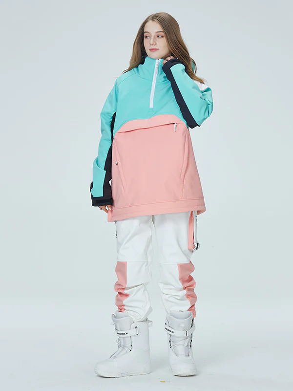 Women's Arctic Queen Mountain Star Color Block Anorak Snow Jacket - Image 7