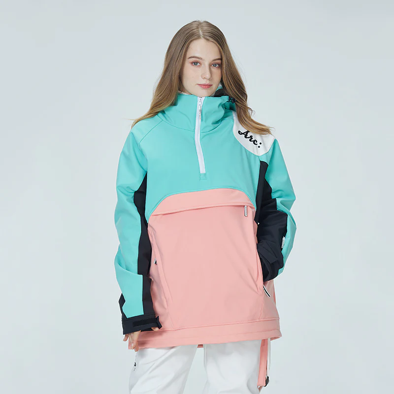 Women's Arctic Queen Mountain Star Color Block Anorak Snow Jacket - Image 8