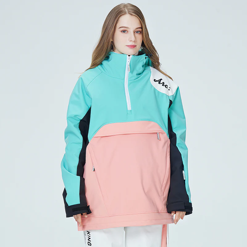 Women's Arctic Queen Mountain Star Color Block Anorak Snow Jacket - Image 9