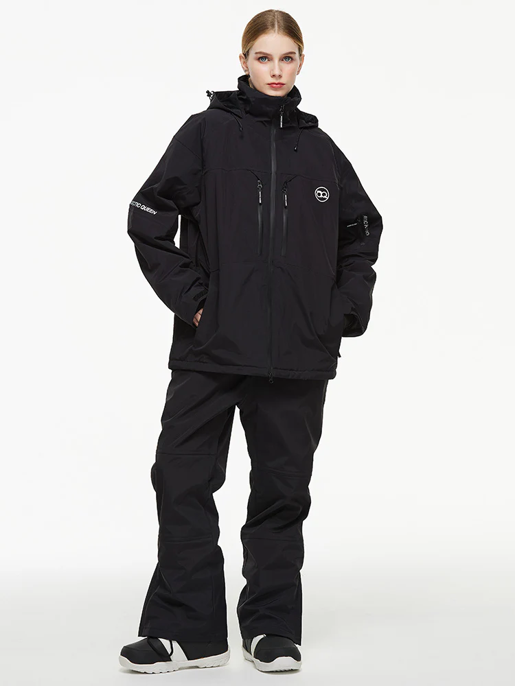 Women's Arctic Queen Mountain Windbreaker Thermal Snow Suits with Overalls Bibs - Image 3
