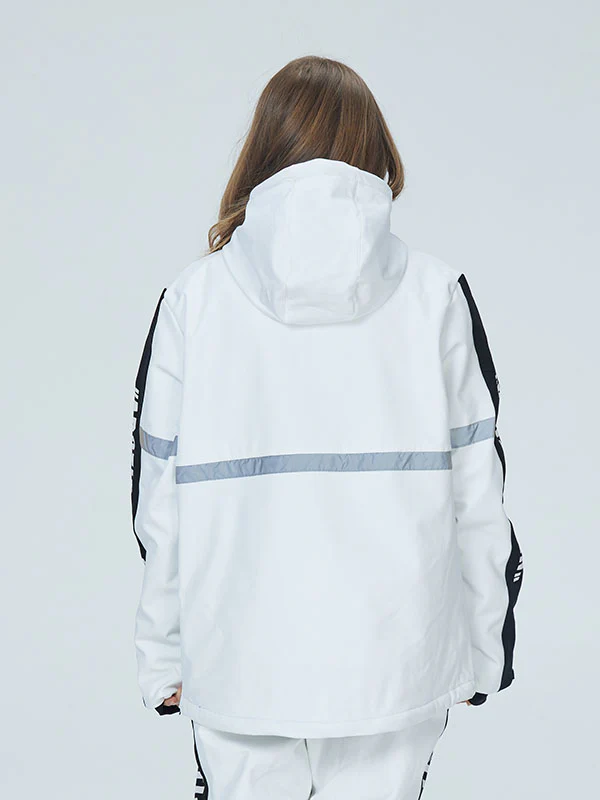 Women's Arctic Queen Winter Guide Stripe Reflective Smock Snow Jacket - Image 10