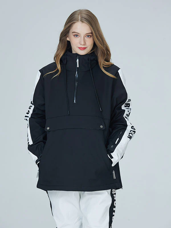 Women's Arctic Queen Winter Guide Stripe Reflective Smock Snow Jacket - Image 5
