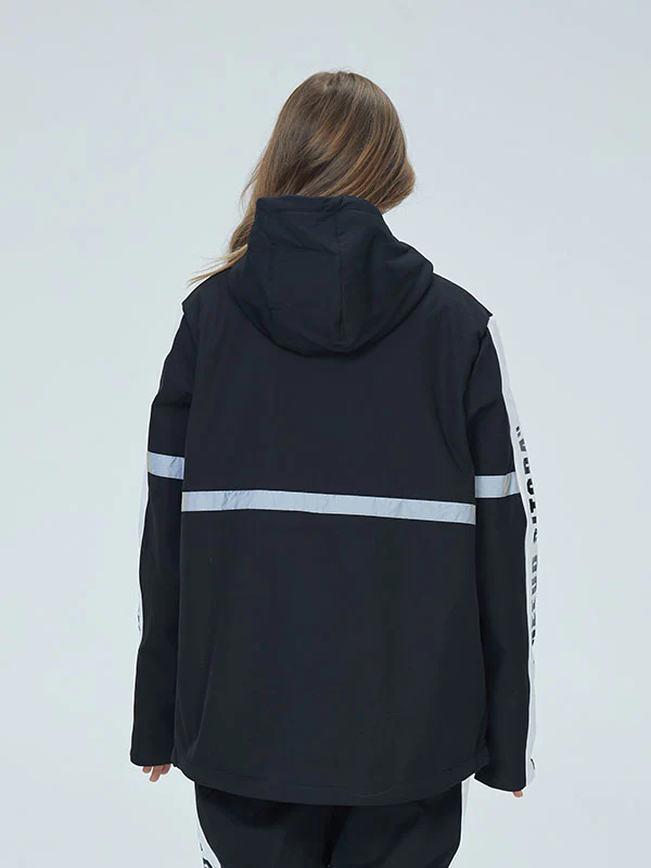 Women's Arctic Queen Winter Guide Stripe Reflective Smock Snow Jacket - Image 7