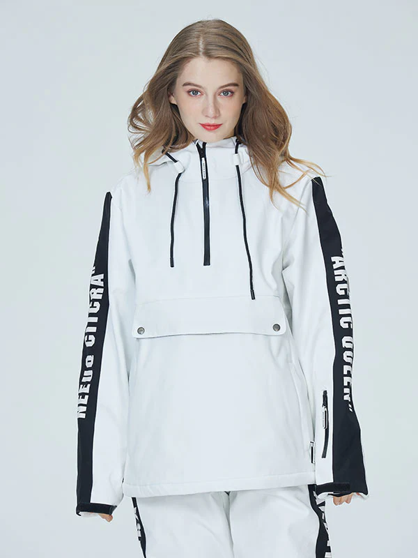Women's Arctic Queen Winter Guide Stripe Reflective Smock Snow Jacket - Image 8