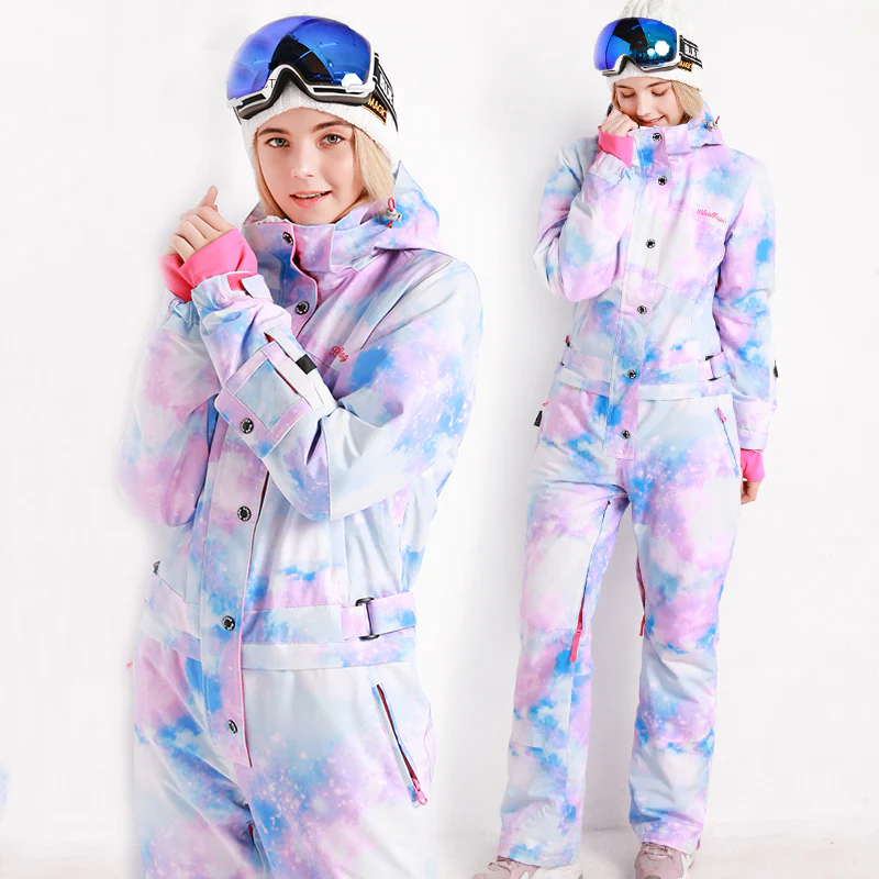 Women's Blue Magic Winter Colorful All In One Piece Ski Jumpsuit Winter Snowsuits - Image 4