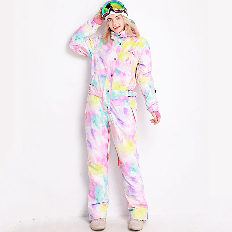Women's Blue Magic Winter Colorful All In One Piece Ski Jumpsuit Winter Snowsuits - Image 5