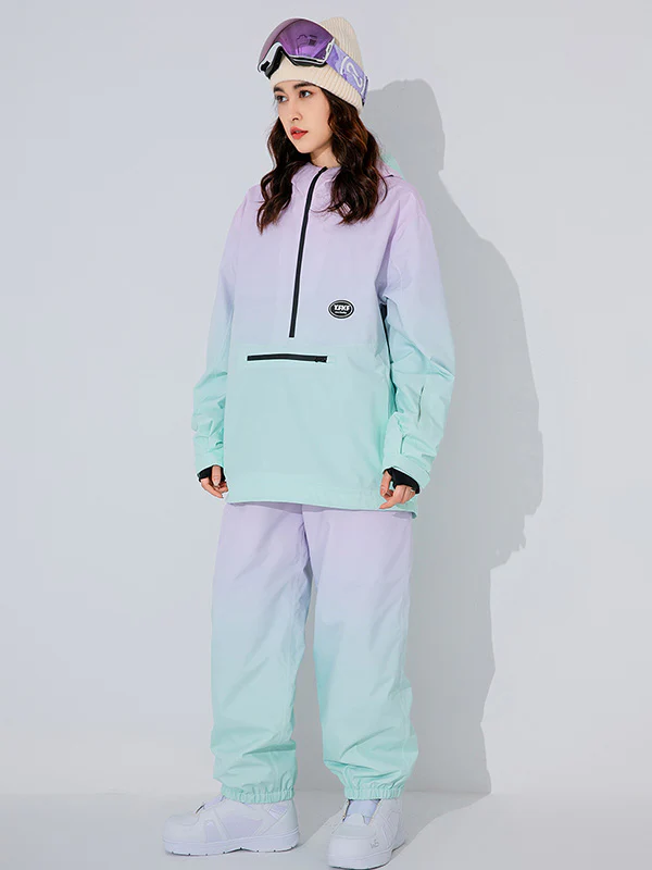 Women's Colorful Neon Winter Fun Mountain Snowboard Suits - Image 2