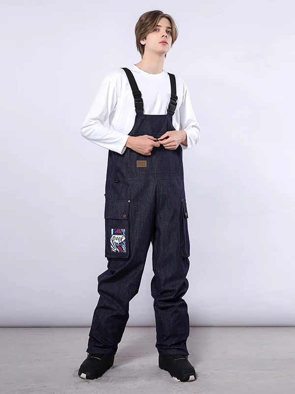 Women's Dook Snow Denim Snow Bibs Pants - Image 3